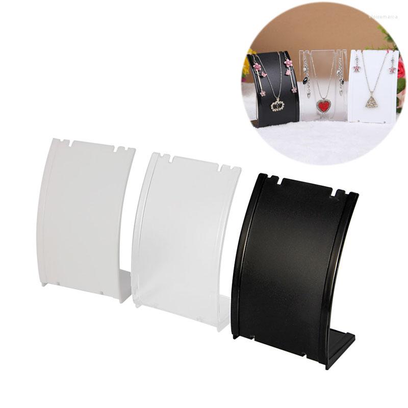 

Jewelry Pouches Pendant Necklace Chain Earring Bust Neck Plastic Display Stand Holder Showcase Rack