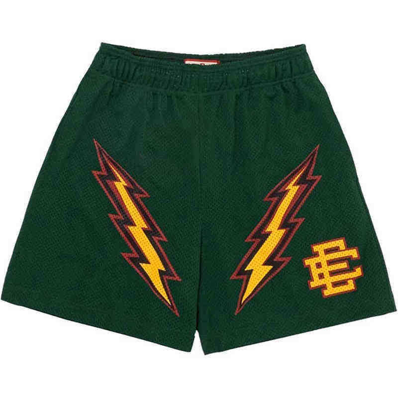 

Men's Shorts Casual Eric Emanuel Ee Basic Lightning Running Fitness Basketball Pants Green Summer Gym Workout Mesh IYJW, White