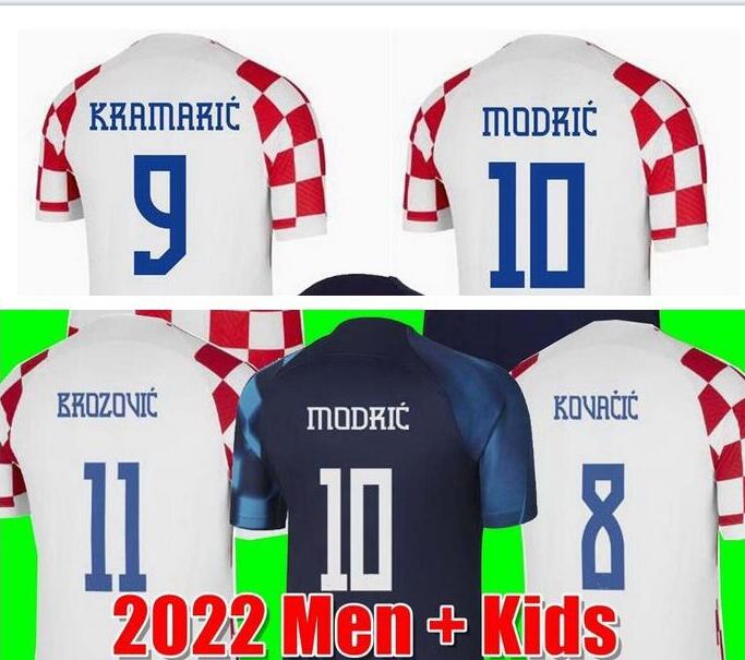 

22-23 Croatia Soccer Jerseys Croazia MODRIC BROZOVIC PERISIC REBIC BREKALO KRAMARIC KOVACIC BUDIMIR VIDA Football Shirts Thai Quality Design Your Own, 22-23 away