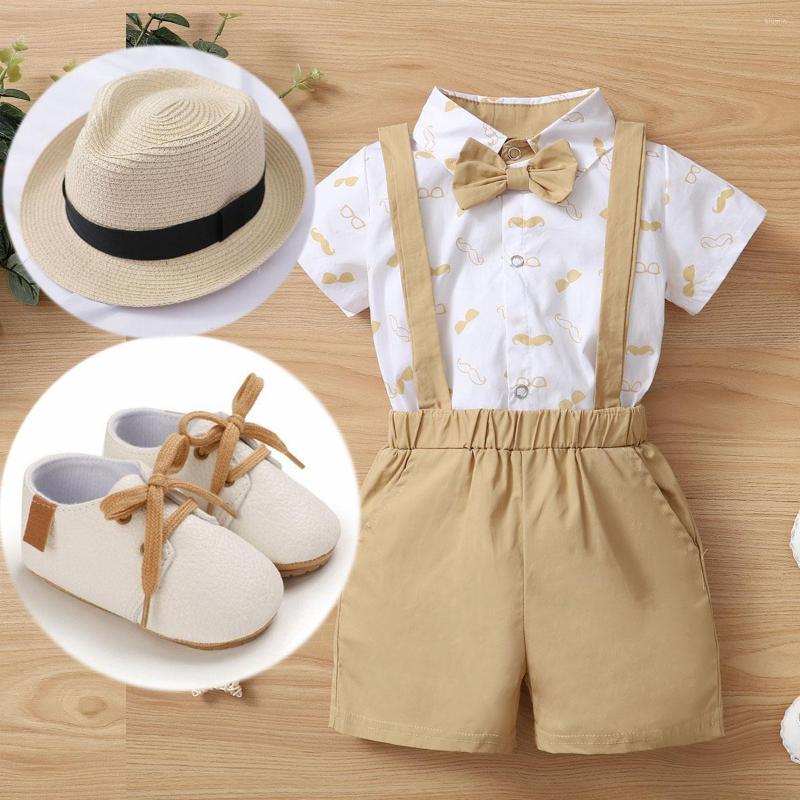 

Clothing Sets Baby Boy Cake Smash Clothes First Birthday Outfit Romper Suit Gentleman Bodysuits With Suspender Pants Summer Holiday Wear, B70 shoes