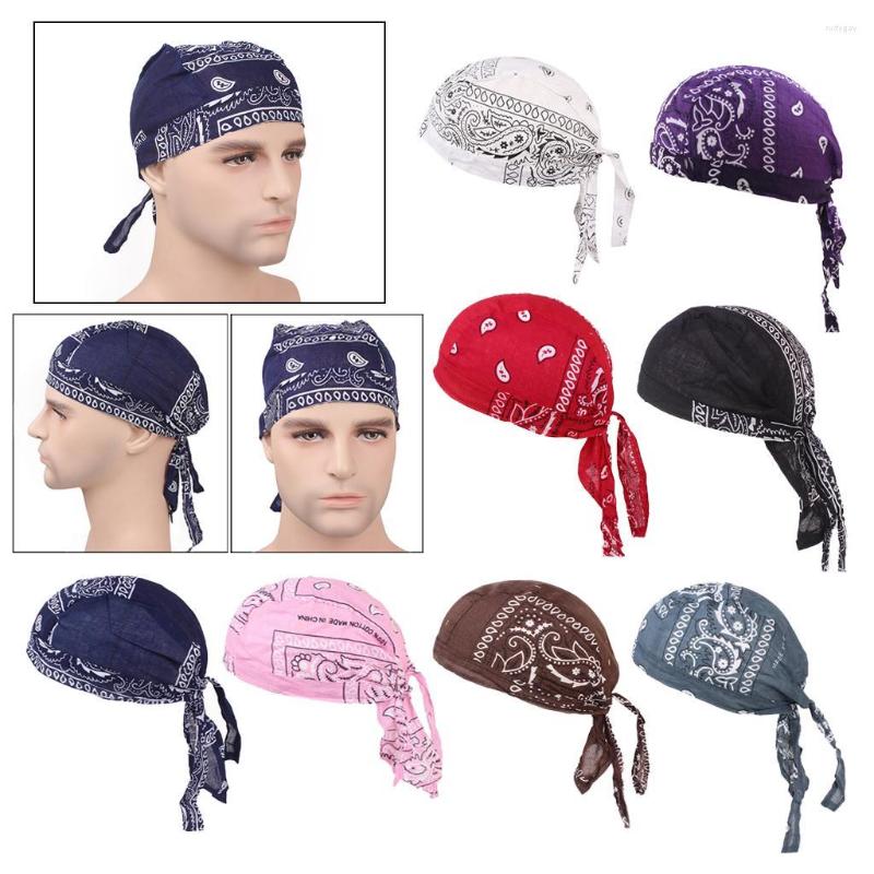 

Bandanas Men Womens Durag Cap Headwrap Breathable Wave Muslim Turban Hat For Outdoor Sports