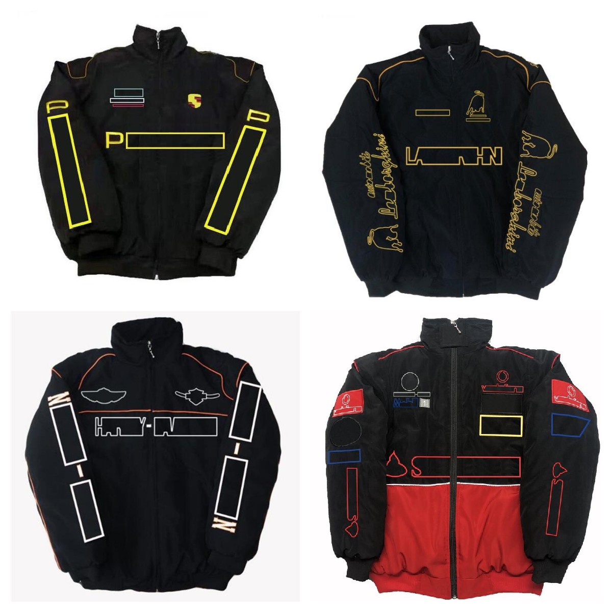 

2022 New F1 Formula One Racing Jacket Autumn and Winter Full Embroidery Logo Cotton Clothing Spot Sale