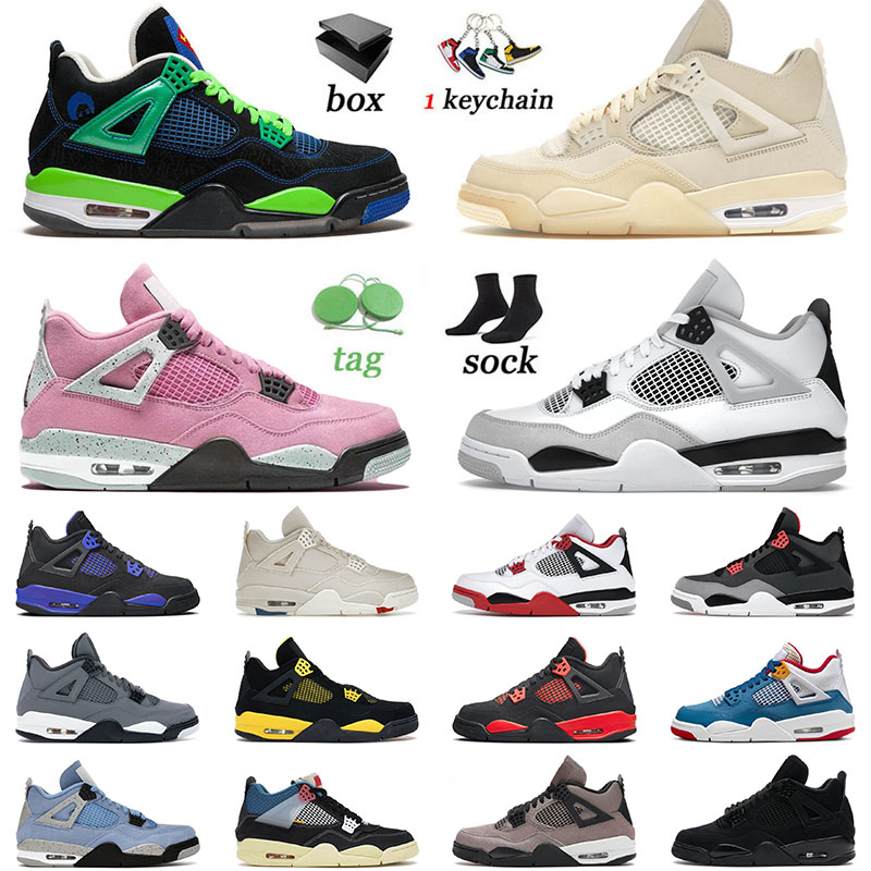 

With Box 2022 Men Basketball Shoes 4 4s IV Top Jumpman Doernbecher Military Black Cat Bred Taupe Haze Guava Ice Cool Grey Sneakers Jorda, Separate colours