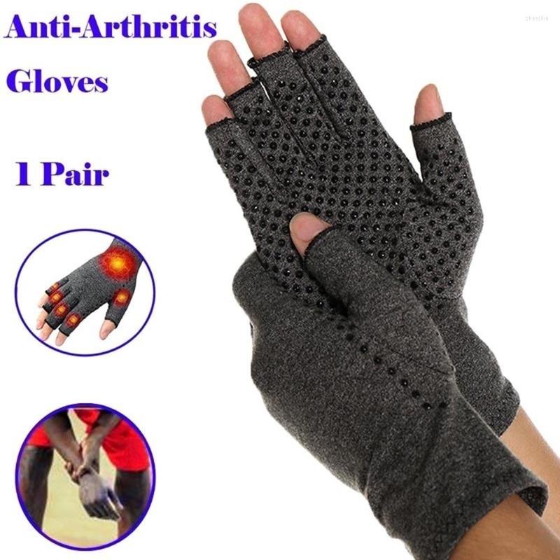 

Wrist Support 1Pair Polyester Cotton Arthritis Gloves Brace Rheumatoid Finger Pain Relief Joint Health Care Therapy Relax Tools, Grey