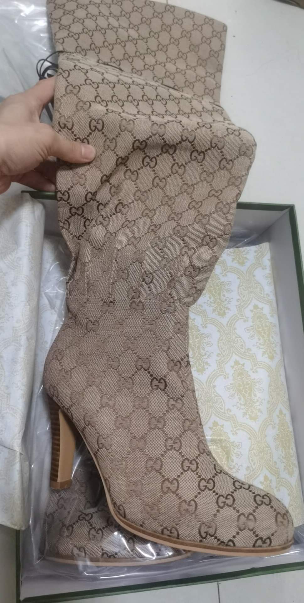 

Luxury Women shoes Motorcycle Boots Comfortable Sandals With Zipper Fashion Knee Height Booties Quality