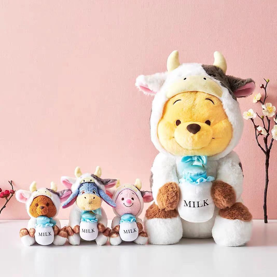 

Disney's new cow bear plush toy doll cute doll sleeping pillow, Blue