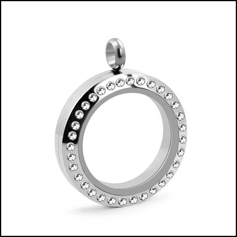 

Charms Charms 20Mm 25Mm 30Mm Stainless Steel Rhinestone Crystal Diy Glass Memory Locket Screw Twisted Pendant For Neckla Yummyjewelry Otozq