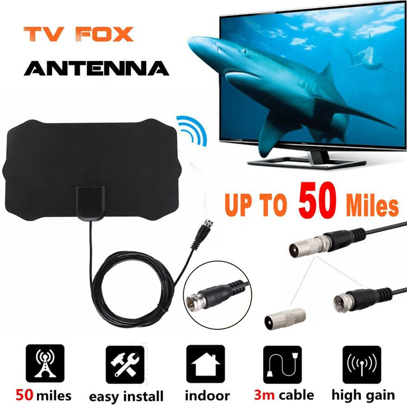 

1080P Indoor Digital TV Antenna Signal Receiver Amplifier Radius Surf Fox Antena HDTV Antennas Aerial Mini DVB-T/T2