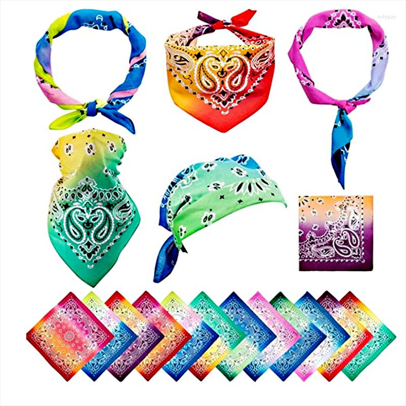 

Bandanas 2022 Fashion Hip Hop Bandana Square Scarf 54cm Black Red Paisley Headband Printed For Women/Men/Boys/Girls Cotton