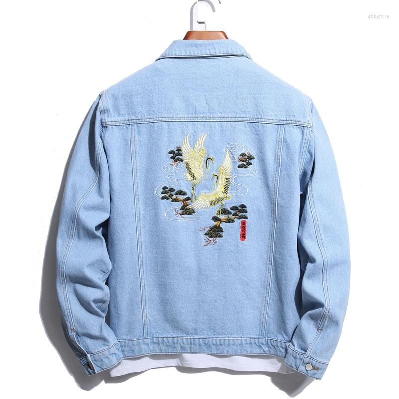 

Men' Jackets Light Blue Denim Coats For Man Embroidery Slim Fit Casual Jeans High Quality Men Cotton Classic, 0899 black