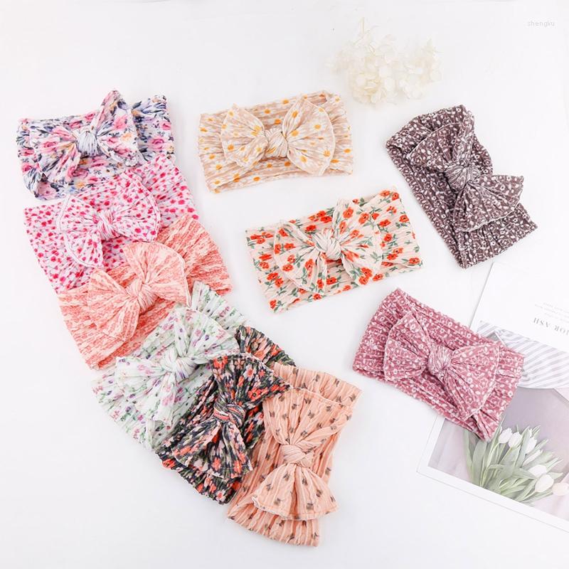 

Hair Accessories Stylish Hairband W/ Colorful Floral Pattern Print Bow Headdress Machine Washable A2UB