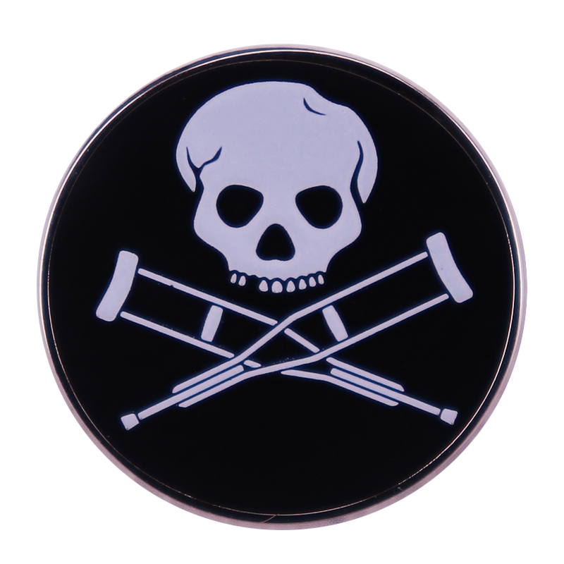 

Jackass-Skull Button Brooch Backpack Decorative Accessories, As picture
