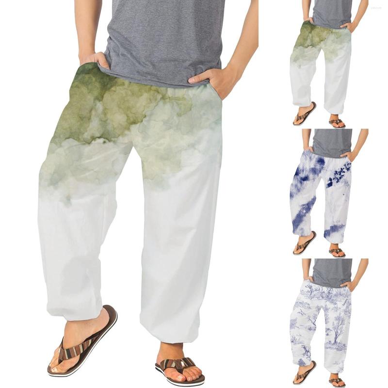 

Men' Pants 6 Toddler Mens Casual Versatile All Print Loose Fashion Beach Pocket Trousers, Green