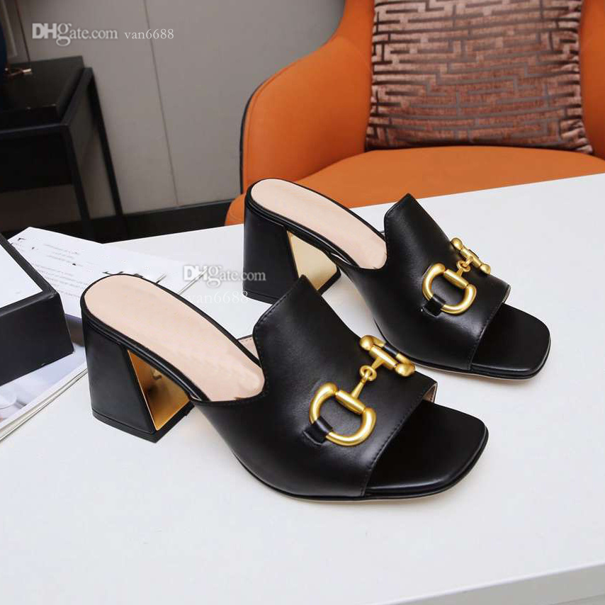

Designer Sandals Women Luxury Slippers Leather Heels Slides High Sexy Shoes Various Colors Plate-forme 35-43 GSDVC