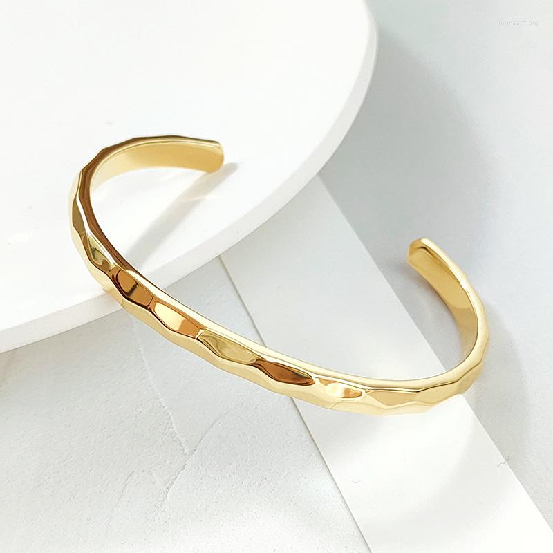 

Bangle Beautiful Bracelets For Woman Adjustable Open Bangles 316L Stainless Steel And Gold High Quality Jewelry Gifts