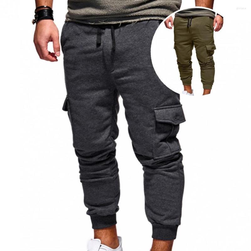 

Men's Pants Sweatpants Elastic Waist Ankle-banded Slim Casual Spring For Home, Army green