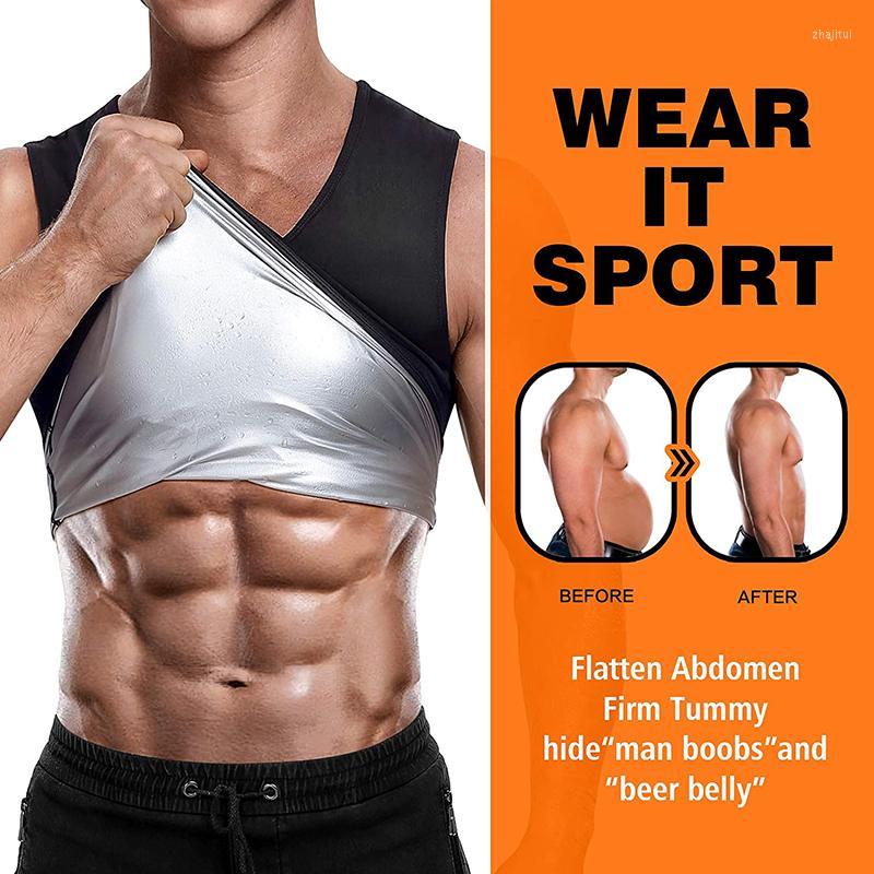 

Men's Body Shapers Men Shaper Polymer Sauna Sweat Vest Waist Trainer Shapewear Weight Loss Belly Slimming Shirt Fitness Corset Top Burning
