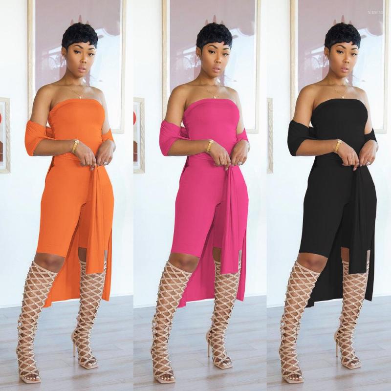 

Women' Tracksuits AD1330 Fashion 2022 Spring Summer Clothes For Women Casual Simple Solid Short Jumpsuits Knit Sweater Suit, Black