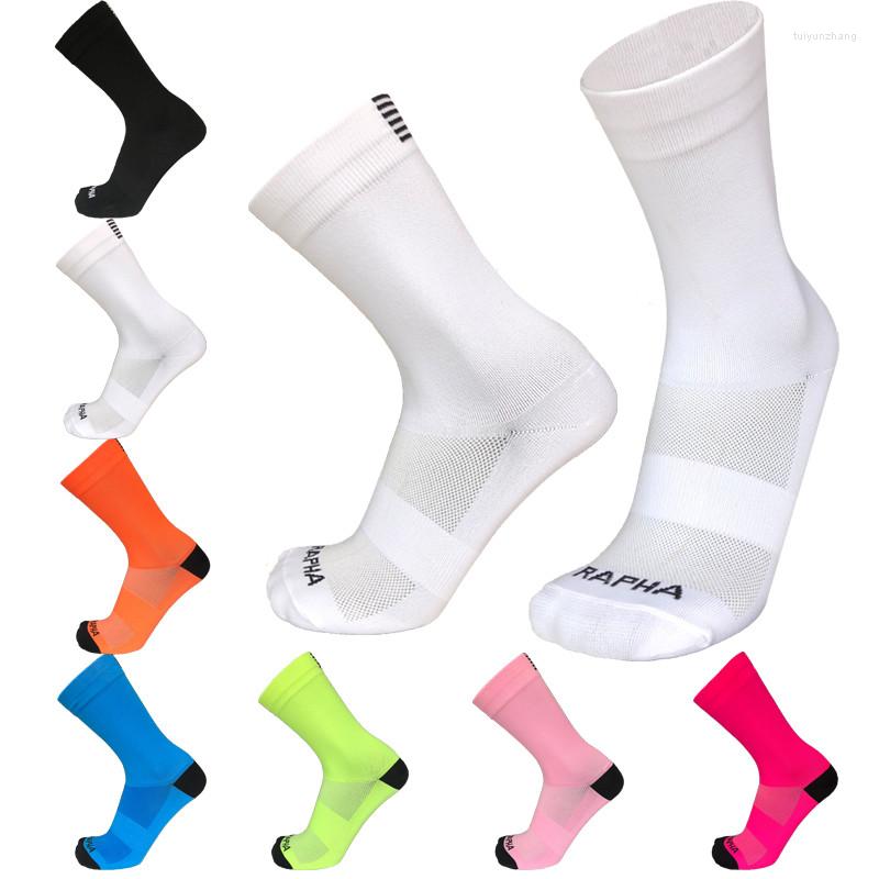 

Sports Socks Professional Competition Cycling Men Women Sport Riding Mesh Basketball Badminton Racing Calcetines Ciclismo, Black