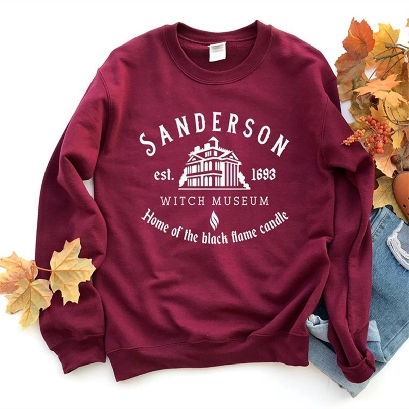 

Womens Hoodies Sweatshirts Black Woman Fleece Jumper Fourth Sisters Crewneck Sweashirts Halloween Sanderson Witch Museum Woman Sweatshirt 221010