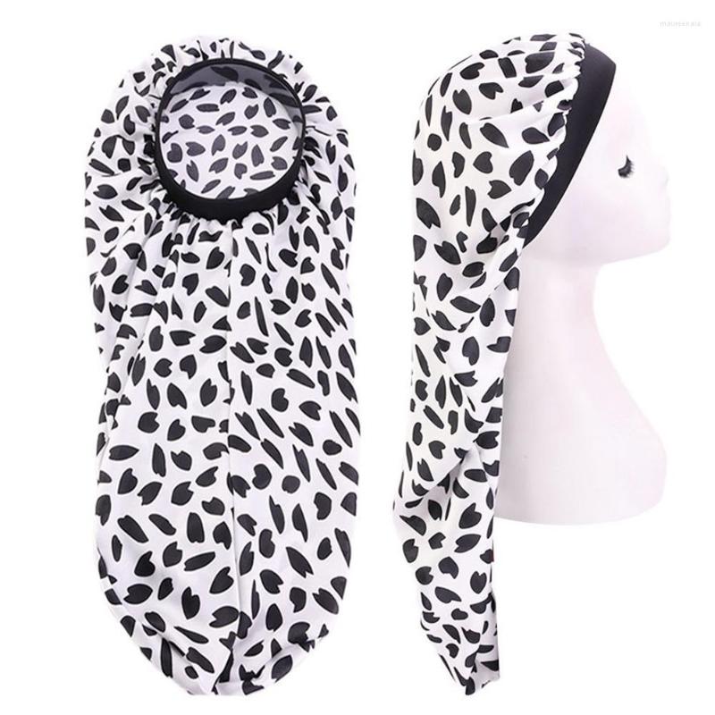 

Visors Scarf Hat Good Elasticity Sleeping Smooth Brimless Head, Black pink flower
