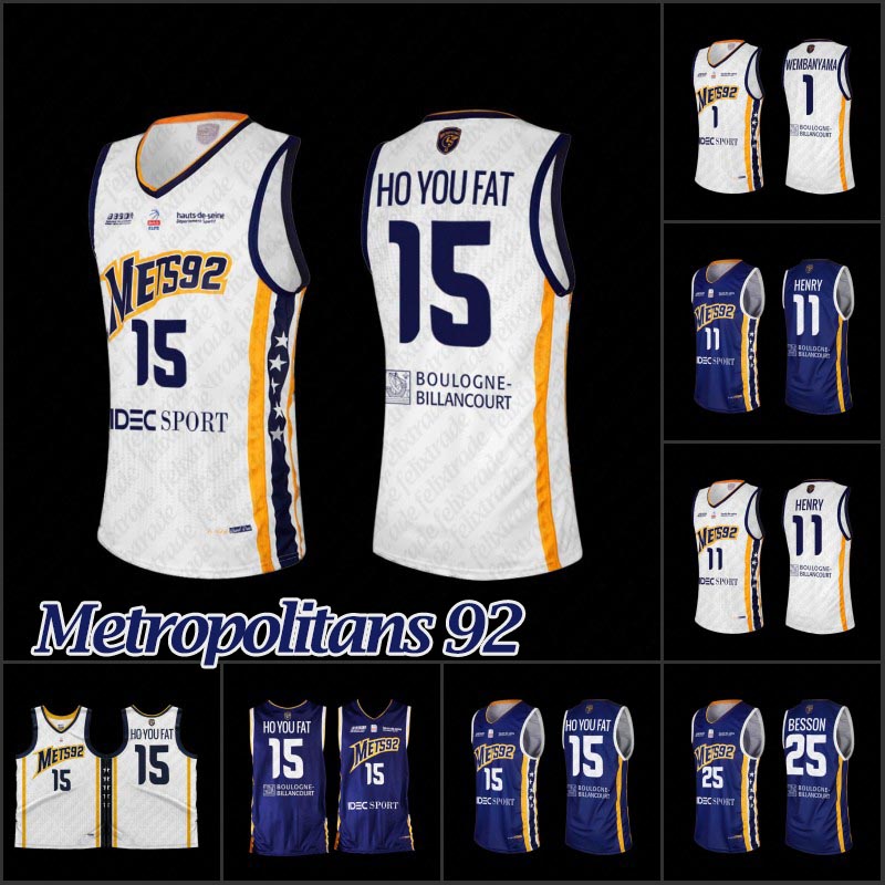 

Custom Metropolitans jersey Men Women Youth 15 Steeve Ho You Fat French Basketball Jersey 1 Victor Wembanyama 11 Aaron Henry 25 Hugo Besson Jerseys, Youth s-xl