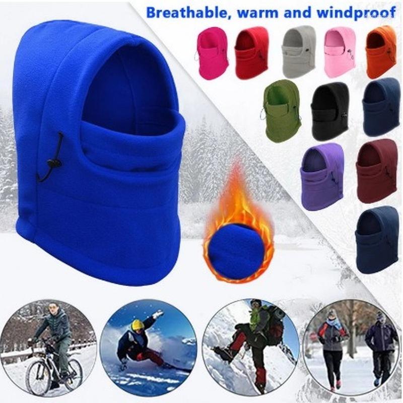 

Bandanas Warm Fleece For Men Neck Warmer Hiking Scarf Hooded Cap Winter Windproof Buff Women Thermal Hats