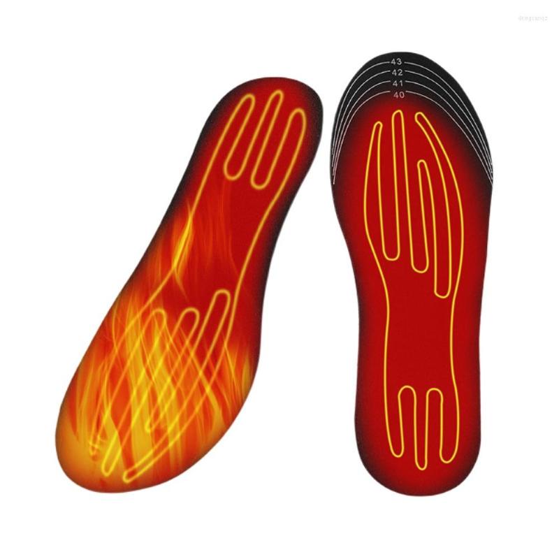 

Sports Socks Ski USB Heated Insoles Thick Light Weight For Hiking Fishing Winter Warm Cutable Heating Cycling Camping, Picture shown