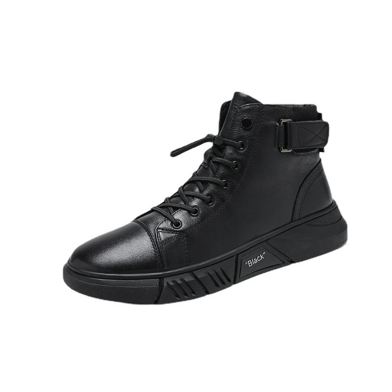

Boots Autumn and Winter Martin Boots Casual Men's Shoes Plus Fleece Optional 221008, Black