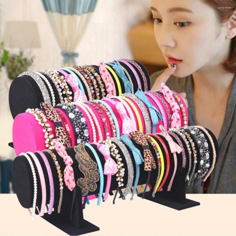 

Jewelry Pouches Velvet Hairclip Headband Hair Hoop Headdress Organizer Display Holder Hairpin Stand Gift