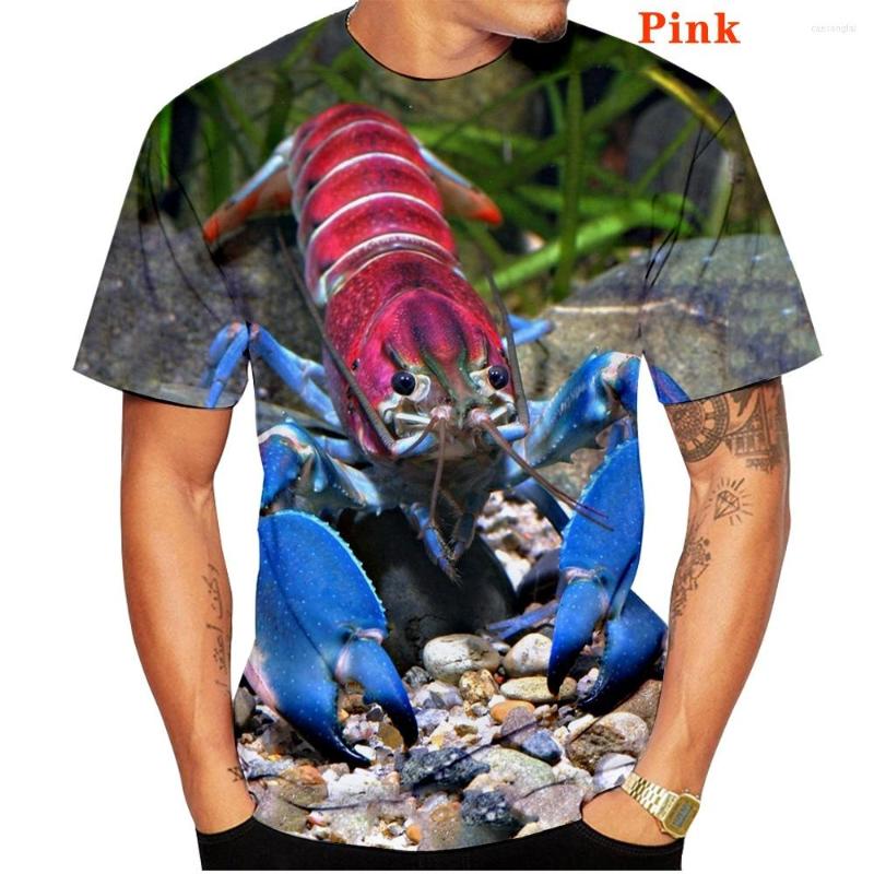 

Men's T Shirts 2022 Fashion Men And Women 3D Printed Crayfish T-shirt Men's Lobster Casual Summer Short Sleeve Tops