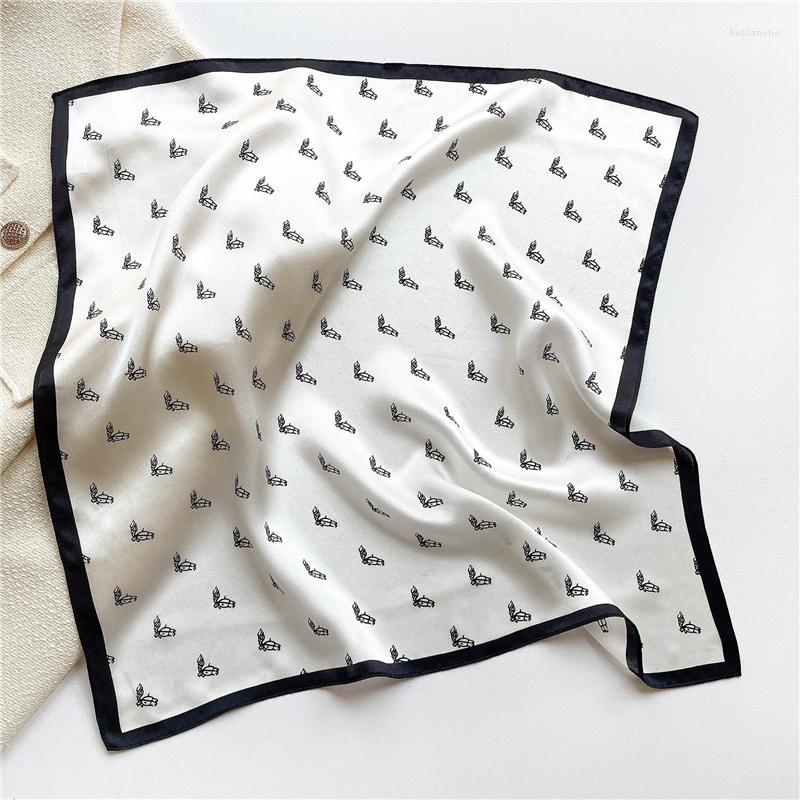 

Scarves Natural Real Silk Square Scarf Women Print House Design Hair Band Wirst Foulard Bandana Headband 2022 Neck Tie Echarpe
