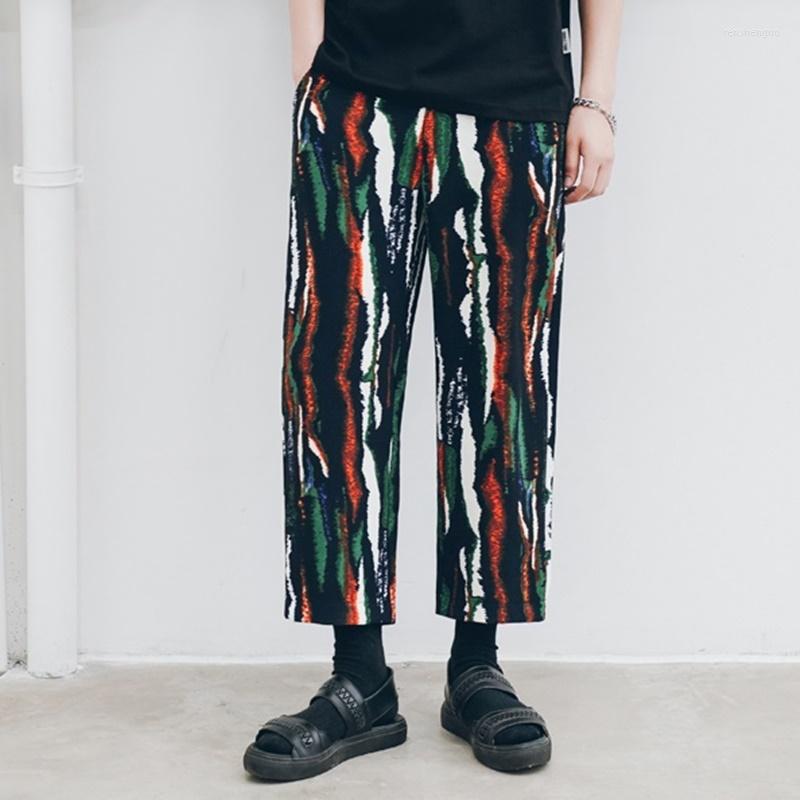 

Ethnic Clothing Traditional Chinese Trousers Stripe Pattern Loose Cotton Casual Pants Streetwear Oriental Men'S Man 11053