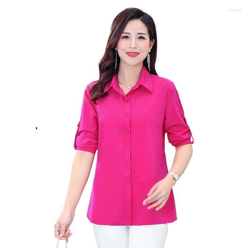 

Women's Blouses Long Sleeve Blouse Woman Button Up Shirt Loose Office Lady Tops Korean Fashion 2022 Fall, Green