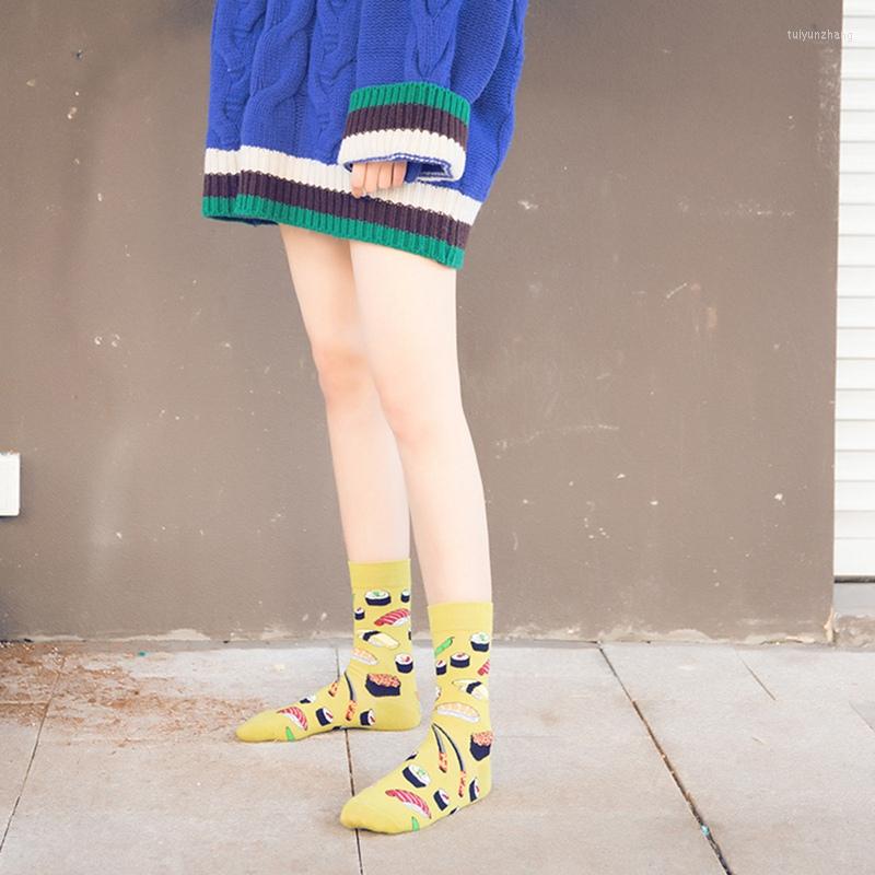 

Sports Socks Casual Food Printed Elastic Breathable Cotton Hosiery Footwear Accessories, A5