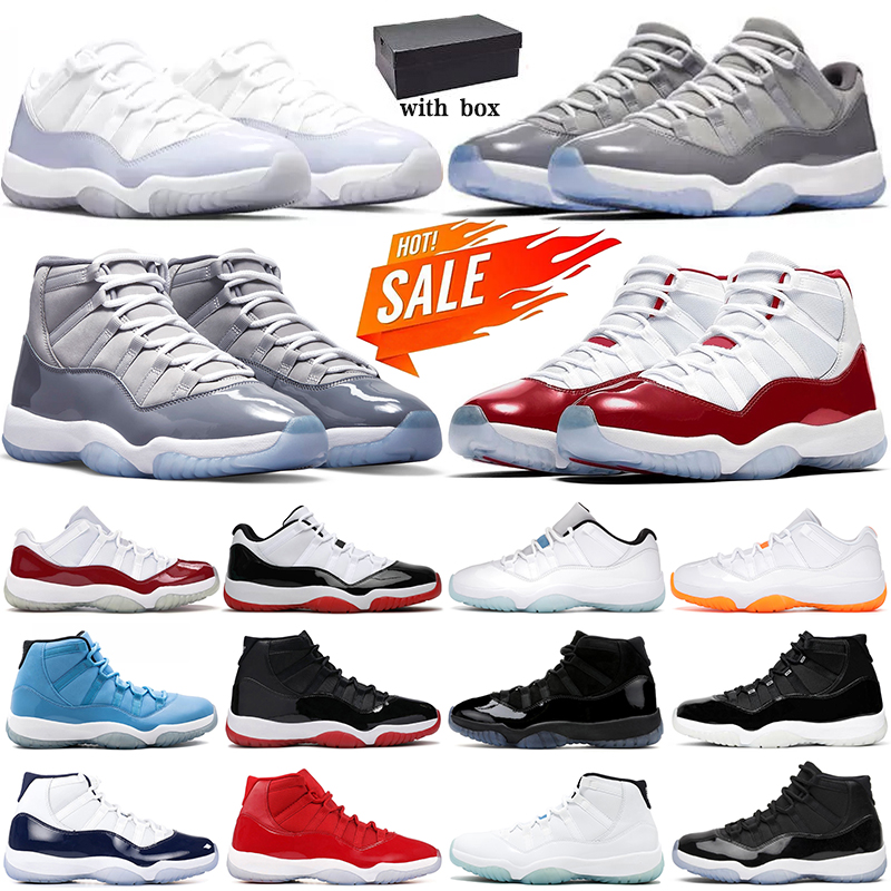 Chaussures de basket-ball pour hommes Femmes 11s Jumpman 11 Pure Violet Cool Grey Cherry Pure 25e anniversaire Gamma Blue Bred Concord Men Sport