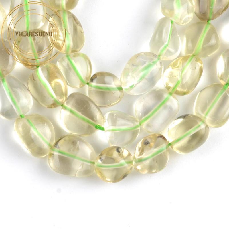 

Beads 8-10mm Natural Irregular Green Quartzs Stone Freeform Loose Spacer Gemstones For Jewelry Making Diy Bracelet Charm