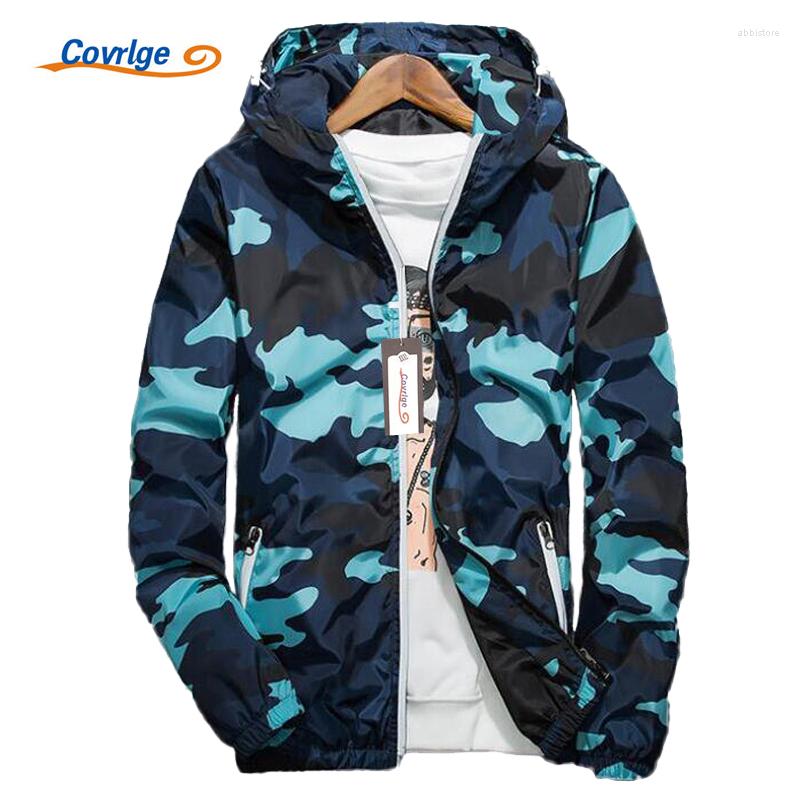 

Men's Jackets Covrlge Men Jacket Fashion 2022 Spring Brand Camouflage Casual Mens Coat Men's Hooded Luminous Zipper Coats MWJ011, Red