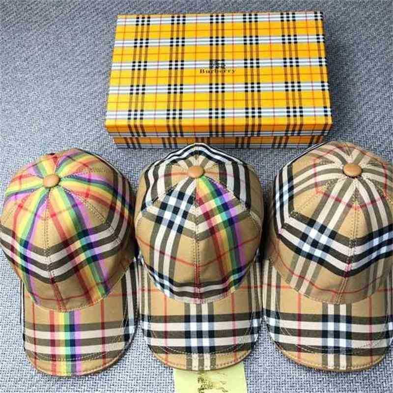 

Family Hat Correct b Burberys Classic Primary Color Baseball Cap Necessary Trend Hat in Summer Net Red the Same Style, Color 3 (full rainbow)
