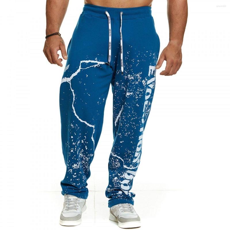 

Men's Pants Spring And Autumn Sports Men's Loose Large Size Straight Squat Basketball Printing Graffiti Outdoor Fitness, Black