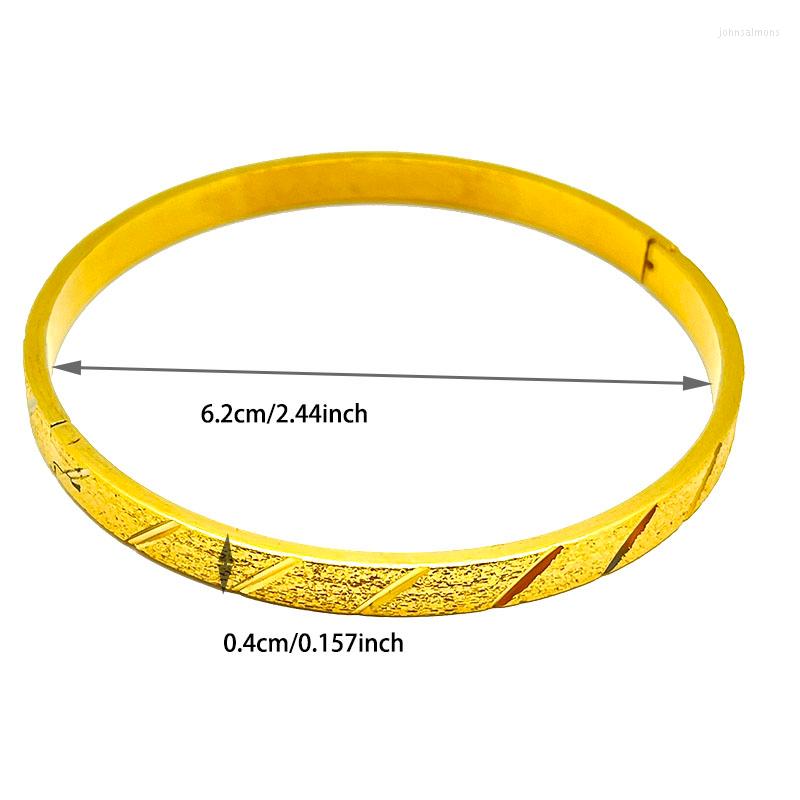 

Bangle 1Pieces Gold Color For Women's Ethiopian Wedding Fashion Bracelets Arab Dubai Jewelry African Trendy Gifts