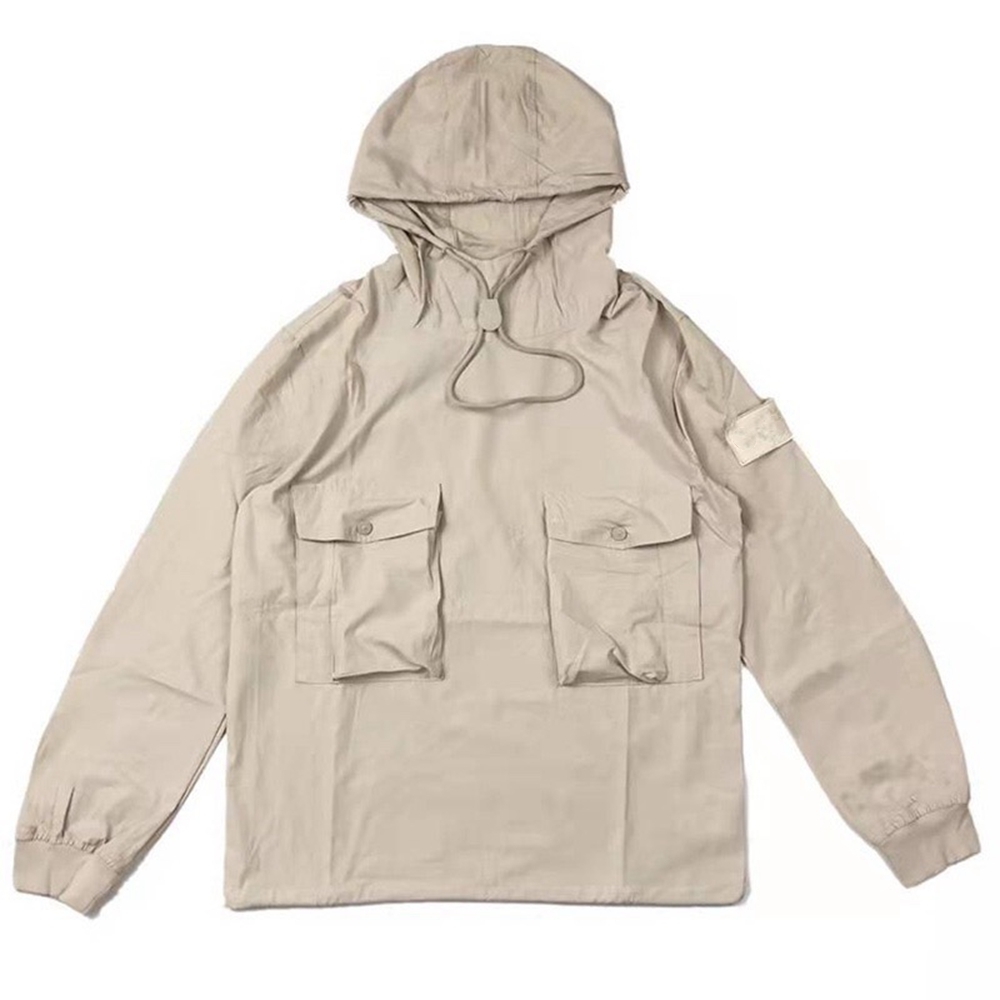 

23SS Ghost Jackets Autumn New Island Men Stone Fashion Loose Casual Logo Long Sleeve Couple O-Neck hooded Mens Outerwear 2827 05, Black