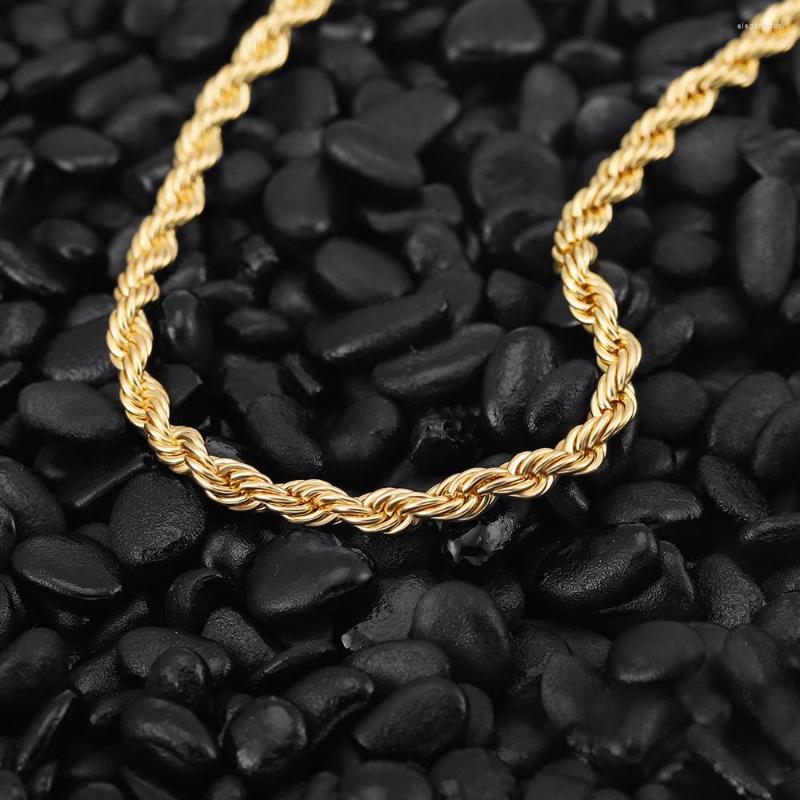 

Chains 2022 Rope Chain Men's Necklace Width 4mm High Quality Alloy Cuban And Women's Jewelry Ingenuity Gift