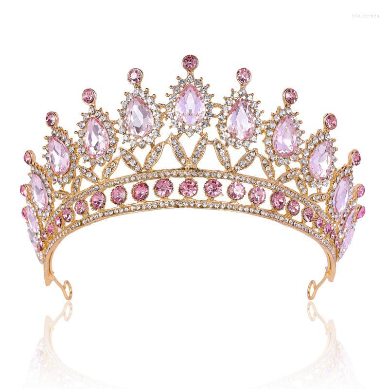 

Headpieces Luxury Princess Wedding Crown Bride Tiaras And Crowns Queen Hair Jewelry Crystal Ddem Prom Headdress Head Accessorie PageantiaHea