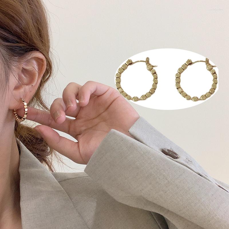 

Hoop Earrings Hand Beaded Round Circle For Women Fashion Statement Metal Earring Trend Party Jewelry Couple Gift Brincos
