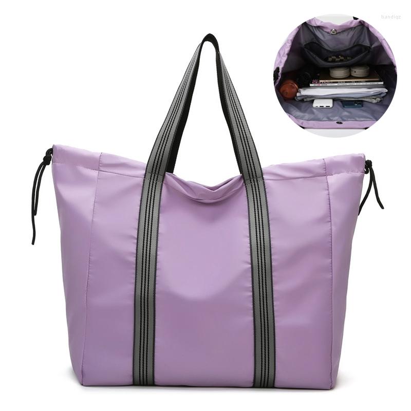 

Outdoor Bags 2022 Large Capacity Women's Shoulder Light Leisure Travel Bag Luggage Tide Sports Fitness Training, Purple
