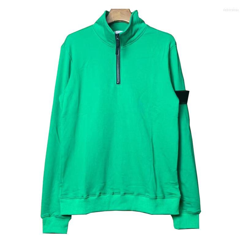 

Men's Hoodies Zip Up Hoodie Men Stand Collar Armband Pullover Sweater Casual Streetwear Spring Autumn Sweatshirts Clothing Cotton Loose, Black