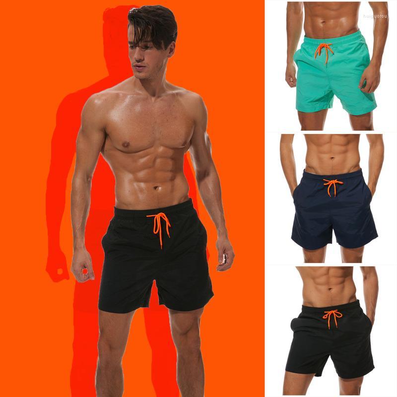

Men's Shorts Swimwear Men Quick Dry Beach Pants Plain Three Quarter Halter Lace-up Swim Workout Summer Outdoor Surffing Men's, Green