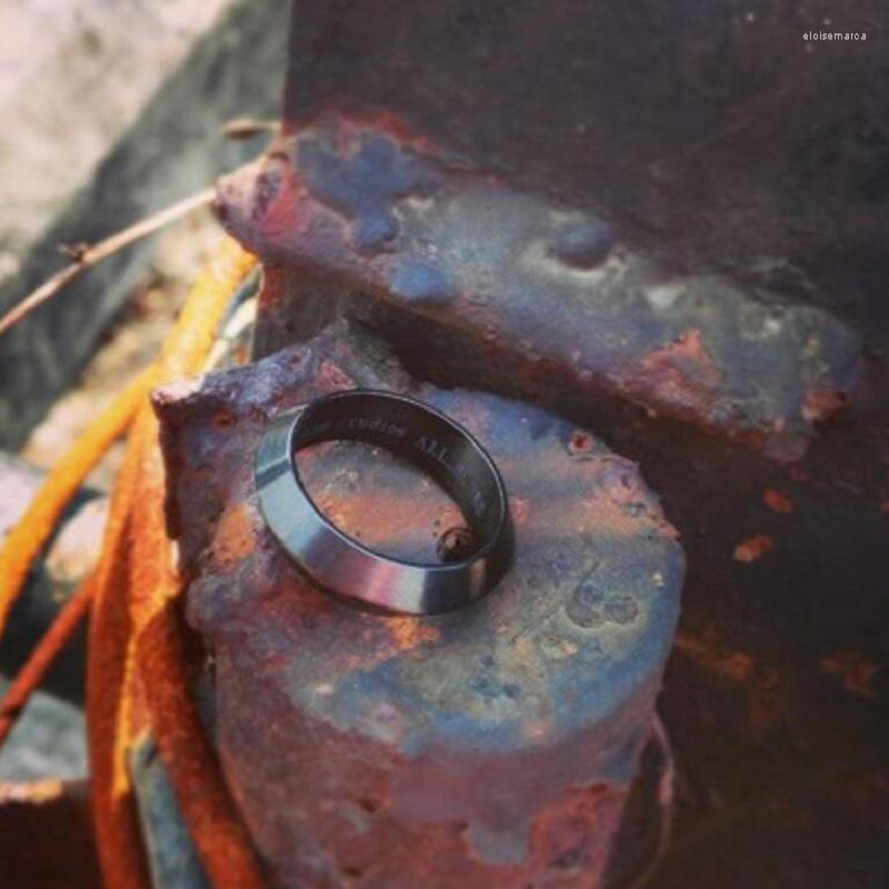 

Wedding Rings Minimalist Acne Studios Triangle Ring Black Men Stainless Steel Jewelry