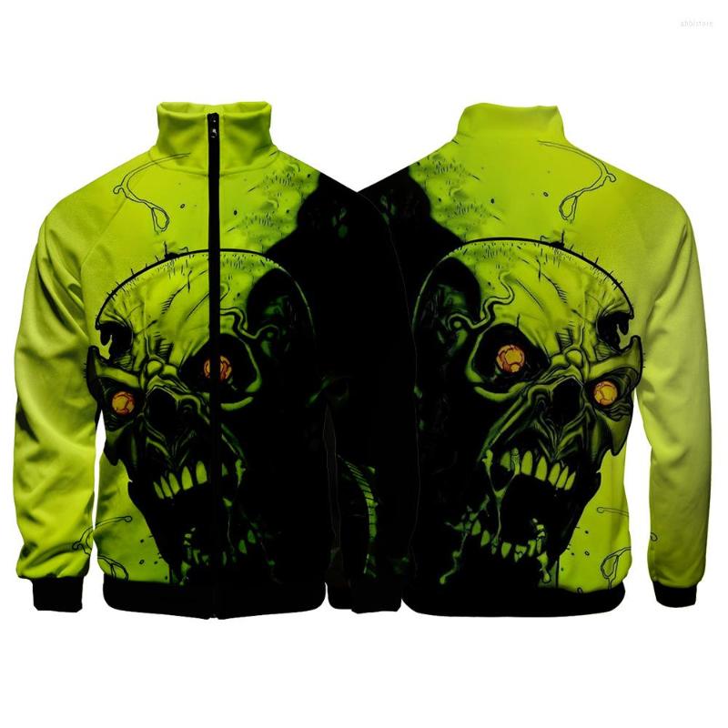 

Men's Jackets Skeleton Halloween 3d Print Jacket Coat Men's Street Hip-hop Retro Baseball Uniform Couple Casual All-match Top Oversized, Ja13541--